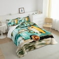 thumbnail image 3 of Manfei Ocean Surfing 3-Piece Full Size Comforter Sets,Sea Beach Bedding Comforter Set,Tropical Leaves Bedding Sets,Lightweight Teens Bedroom Decor,Reversible, 3 of 8