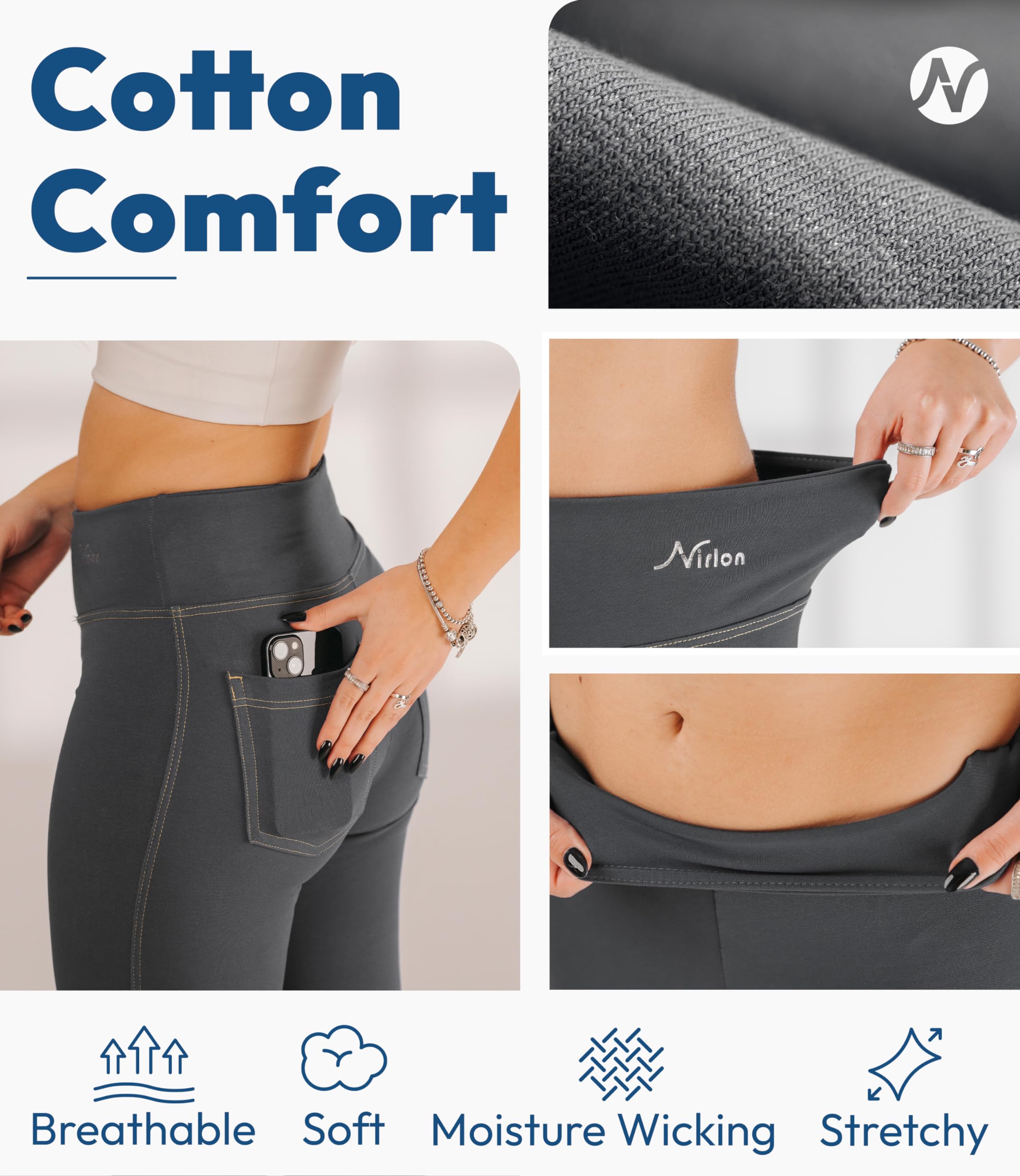 NIRLON Women's High Waist Jeggings Jeans Leggings Stretch Pants photo 4