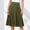 Army, variant on USSUMA Women'S Skirts Midi Skirt Solid Color High Waist Pleated High-Elastic Mid-Calf Skirt Casual Dresses Comfortable Skirts Meeting Festival Gift Army Green Skirt for Women L