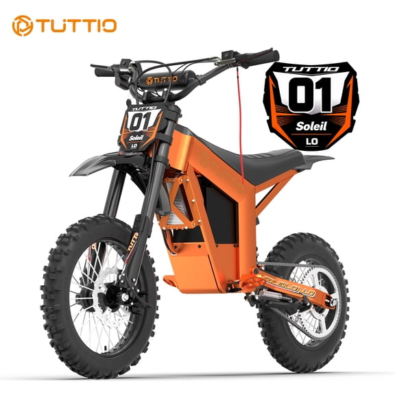 TUTTIO Soleil01 LO 3000W Adult Electric Dirt Bike, 48V 21Ah Long-Range Battery, 40 MPH , 3-Speed All-Terrain Off-Road E-Motorcycle, off-road use only