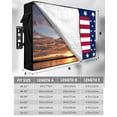 thumbnail image 2 of 4th of July Red White Stripes Star Outdoor TV Cover 60 to 65 Inch Waterproof, Patriotic Independence Day 600D Oxford TV Covers with Zipper, Outside Flat TV Screen Protector 58"Wx37"Hx4.5"D, 2 of 7
