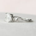thumbnail image 4 of SOLITAIRE JEWELS 2.00CT Cushion Cut Moissanite Twig Style Solitaire Engagement Ring for Women Solid 14k White Gold, 14k White Gold Solitaire Ring, 4 of 4