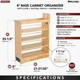 thumbnail image 3 of Rev-A-Shelf 8'' Pullout Kitchen Cabinet Organizer Soft-close, 448-BCBBSC-8C, 3 of 10