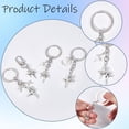 thumbnail image 5 of 1 Box 4Pcs 4 Styles Star Charm Key Chain Silver Moon Keychain Metal Alloy Stars Aesthetic Car Keys Holder Decorative Chain Clasp Keyrings for Purse Handbag Backpack Cellphone Accessories for DIY, 5 of 6