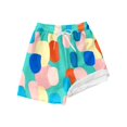 thumbnail image 3 of SGMVNU Boys Swim Trunks with Compression Liner Swim Shorts Boys 4t Blue Boy Bathing Suit Beach Board Shorts Swimsuit Shorts(Size 14-16 Years,1-Mint Green), 3 of 3
