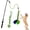 green, variant on Flirt Pole for Dogs Heavy Duty, Interactive Chase & Tug of War Teaser Wand with Detachable Replacement Knot Ball and Rope Chewing Toys Flirt Stick for Small Medium Large Dogs Exercise & Training