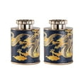 thumbnail image 3 of TISHITA 2 Pieces Loose Tea Tin Decorative Jar Dragon Pattern Elegant Tea Jar Tea Storage Container for Bar Room Coffee Blue, 3 of 8