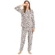 thumbnail image 1 of Pijama De Franela Lindo Impreso Manga Larga Top Y Pantalones Para Dormir Ropa De Dormir Suave Conjuntos Invierno Para Mujeres Leopardo S Unique Bargains Pijama, 1 of 6
