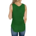 thumbnail image 3 of Giftesty Green Tank Top for Women Womens Casual Loose Color Button V-neck SleevelessTops Blouses Vests, 3 of 8