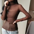 thumbnail image 3 of Blusa de malla transparente Sexy para mujer, camisa elegante transparente de manga larga para mujer, Tops a la moda para primavera y otoño, 3 of 5