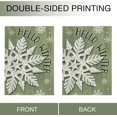 thumbnail image 3 of Hello Winter Snowflakes Garden Flag Double Sided, Christmas Snow Black Decorative Yard Outdoor Home Small Decor, Seasonal Burlap Outside House Decoration 12.5 x 18, 3 of 6