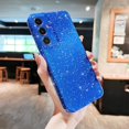 thumbnail image 3 of Compatible with Samsung Galaxy S24 Plus Case,Cute Neon Bright Color,Glitter Bling Thin Slim Shockproof Silicone Sparkly Cover for Women Girl for Galaxy S24 Plus-Dark Blue, 3 of 6