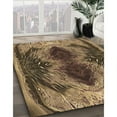 thumbnail image 3 of Ahgly Company Machine Washable Indoor Square Transitional Bronze Brown Area Rugs, 4' Square, 3 of 7