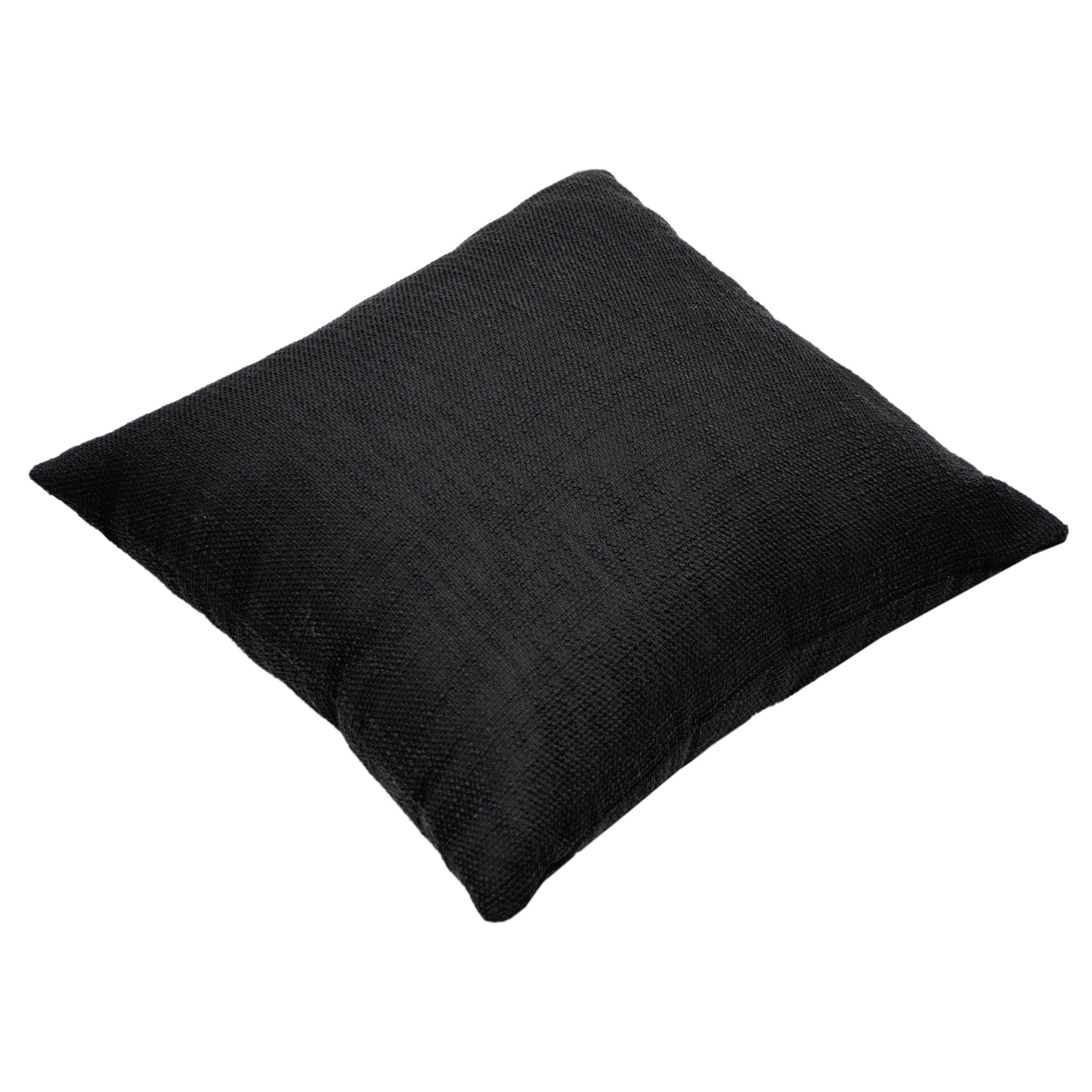 Mainstays 18" x 18" Decorative Throw Pillow, Solid Black Texture Polyester