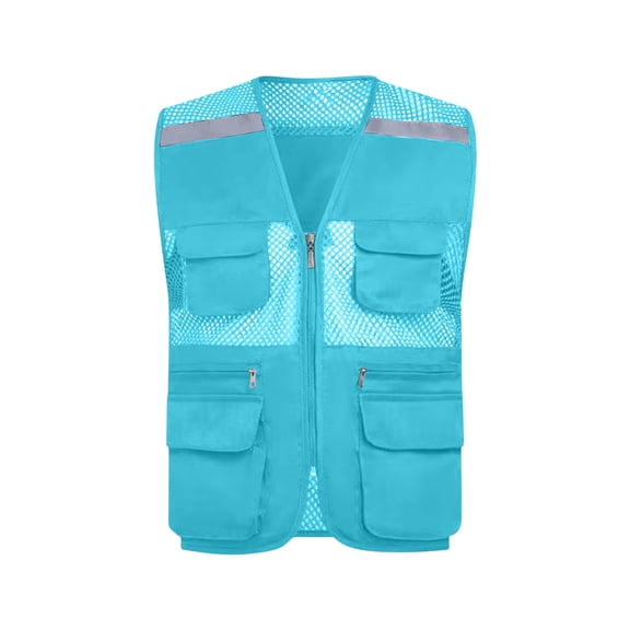 Riecok Fishing Vests for Women with Multi Pockets V Neck Breathable Lightweight Sleeveless Jackets Zip up Photo Travel Outerwear