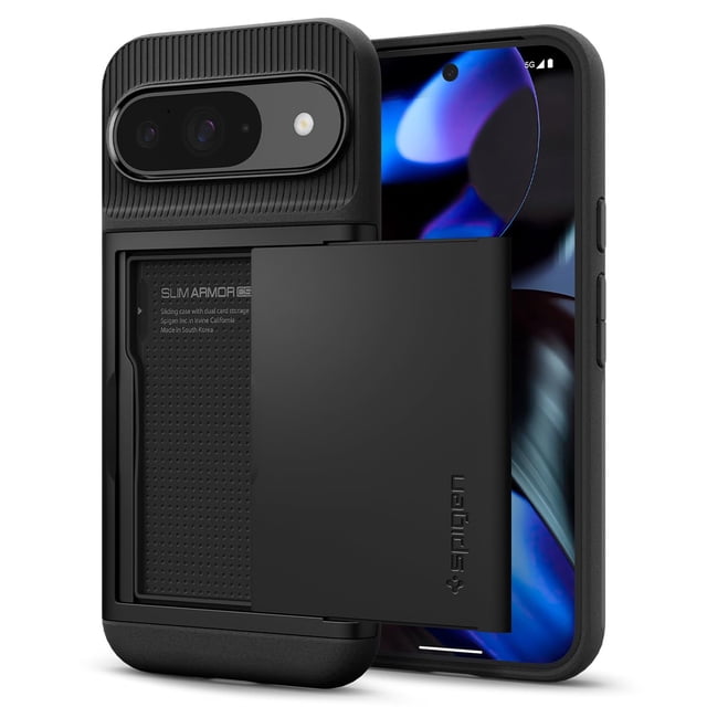 Funda Spigen Slim Amor CS para Pixel 9/Pixel 9 Pro (2024), color negro