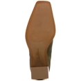thumbnail image 4 of SAM EDELMAN Womens Green Goring Cushioned Emalia Square Toe Block Heel Leather Booties 8.5, 4 of 4