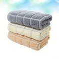 thumbnail image 1 of SHOWERORO 3Pcs Plaid Cotton Washcloths Absorbent Hand Towels Skin Friendly Soft Comfortable, 1 of 7