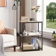 thumbnail image 6 of VECELO Set of 2 End Table with Storage Shelf, 3-Tier Nightstand Sofa Side Table for Bedroom Living Room Hallway Bathroom Kitchen, Gray, 6 of 10