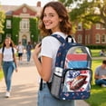 thumbnail image 3 of SEANATIVE Clear Backpack for Elementary Middle High School Kids Teen Boy Girl Bookbag Clear Bags Lightweight PVC Transparent Bag for Back to School, American Football Navy Blue, 3 of 7