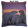 thumbnail image 2 of PKQWTM Polar Bear Family In Canadian Arctic Sunset Reversible Mermaid Cushion Cover Home Decor Sequin Pillow Case Size 18x18 inches, 2 of 2