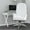 White, variant on Merrick Lane White Faux Leather Office Chair with Ergonomic Lumbar Support and Button Tufted High-Back Design
