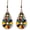Colorful Green, variant on Handmade Bohemian Tribal Retro Copper Crystal Teardrop Dangle Drop Earrings National Style Geometry Colorful Enamel Flower Hook Earrings for Women