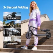 Electric Scooter for Adults, Youth & Big Kids – 19 MPH, 19 Miles Range, Foldable E Scooter with App Control, Dual Braking & Lights, Lightweight Commuting Scooter