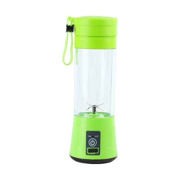 Licuadora portátil, Mini vaso de batidora, mezclador Personal de frutas, exprimidor eléctrico de 400ml, exprimidor de cítricos para ejercicio, Verde