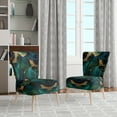 thumbnail image 2 of Designart "Modern Fluid Gold And Green Ii" Upholstered Modern & Contemporary Accent Chair and Marble Abstract Arm Chair - Multiple Color & Pattern, 2 of 7