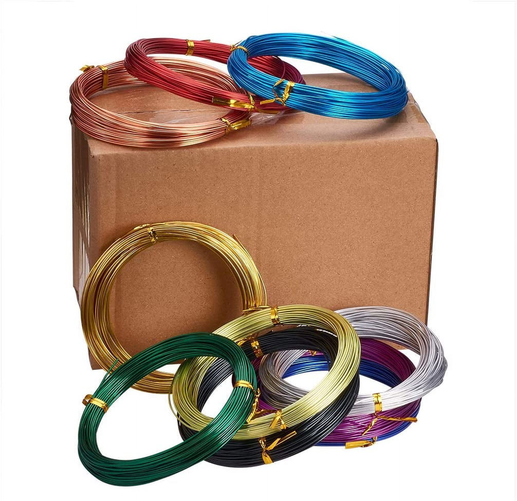 10 Colors 650 Feet Aluminum Wire 12 15 18 20 Gauge Bendable Metal Craft Wire Flexible Sculpting Beading Wire for Wrapped Jewelry Manual Arts Making Rainbow Projects colorful DIY