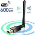 thumbnail image 1 of 600Mbps USB WiFi Adapter Wireless Network Adapter with Dual 2.4GHz 150Mbps, 5GHz 433Mbps High Gain, 1 of 5