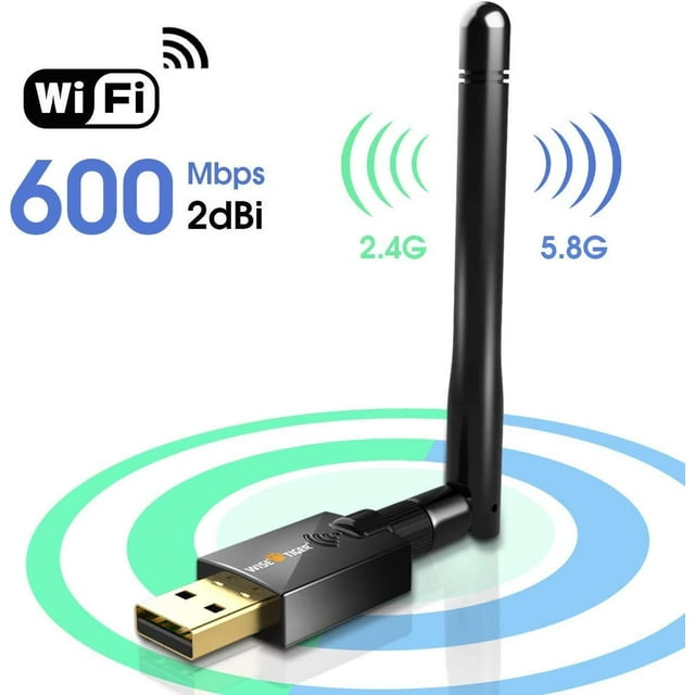 600Mbps USB WiFi Adapter Wireless Network Adapter with Dual 2.4GHz 150Mbps, 5GHz 433Mbps High Gain