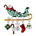thumbnail image 2 of Broche de Navidad Cute Bells Calcetines esmaltados Insignias Creativo Novedad Rhinestones Alfileres de dibujos animados para mochilas Fernando lindo broche, 2 of 8