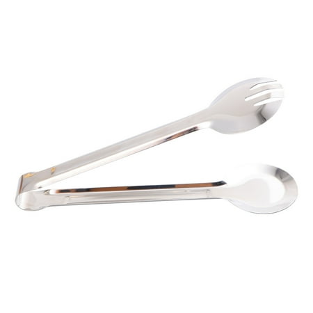 

Stainless Steel Bread Tong Multifunction Food Clip Kitchen Serving Tongs for Barbecue Salad Steak (Round Tong)