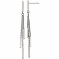 thumbnail image 1 of Stainless Steel Polished Bar Post Dangle Earrings (68 X 1.5) Made In China sre1430, 1 of 7