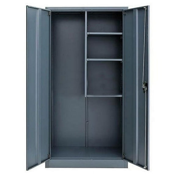 Global Industrial Unassembled Janitorial Cabinet, 36x18x72, Gray