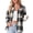 Beige Black Gray, variant on Women's Plaid Flannel Shacket Long Sleeve Button Down Shirt Jacket with Pocket