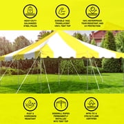 Party Tents Direct Weekender Outdoor Canopy Pole Tent, Yellow 20 ft x 20 ft