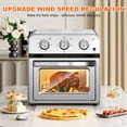 thumbnail image 3 of Plum Chef 13QT Air Fryer Toaster Oven Combo, 7-in-1 Multifunctional Countertop Oven with 360° Hot Air Circulation for Healthy Oil-Free Cooking, Family Size, Stainless Steel, Silver, 3 of 11