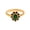 Green, variant on Women's Stainless Steel Oval Gemstone Micro Pave CZ Wedding Ring Pearl Gold Plated Party Jewelry White Size 6