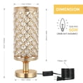 thumbnail image 2 of 2pcs Modern Gold K9 Crystal Table Lamp Nightstand Desk Reading Lamp Decorative, 2 of 5