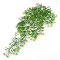 thumbnail image 3 of 2 piezas de plantas artificiales de interior para decoración de pared, ratán artificial, planta colgante de plástico falso, decoración del hogar, 3 of 5