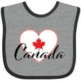 thumbnail image 3 of Inktastic Canada-heart and maple leaf Boys or Girls Baby Bib, 3 of 4