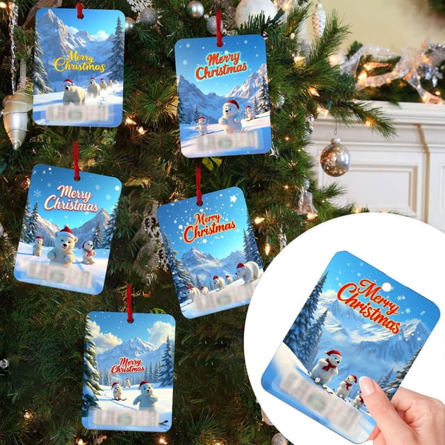 Christmas Banknotes Clip Ornaments For Giving Banknotes Checks In Colorful With Plastic Cover For Christmas Decoration (8 Pack) (Banknotes Not Included) I