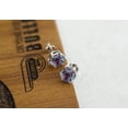 thumbnail image 2 of June Birthstone Earrings- Alexandrite Color- Sterling Silver- Birthday Gift- Stud Earrings- Christmas Gift- Gift for her, 2 of 2