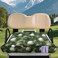 thumbnail image 3 of XYZCANDO Camouflage Golf Ball Golf Cart Seat Cover with 4 Front Pockets - Non-Slip Washable Protector for 2-Seat Golf Carts, 3 of 9