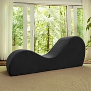 Avana Yoga Chaise Lounge Chair, Black