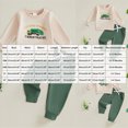 thumbnail image 3 of TOWED22 Toddler Baby Boy Fall Clothes Long Sleeve Print Sweatshirt Pants Set Cute Infant Winter Outfits, 3 of 4