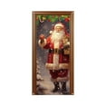 thumbnail image 2 of Taicans Santa Claus & Reindeer Christmas Door Cover,70.8in x 35.4in,Removable,Santa Claus Holiday Door Decor,Christmas Home Decorations,Xmas Party Supplies, 2 of 6